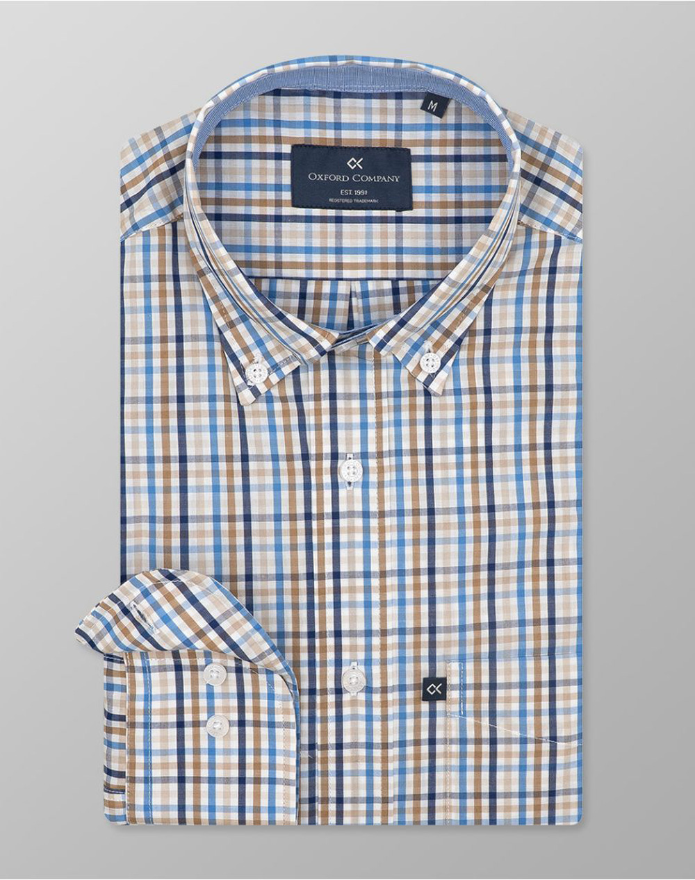 Oxford Company Button Down Πουκαμισο Ανδρας Ρουχα Πουκαμισα Multi Βαμβακι M131 Bz10.01 01 - Koolfly