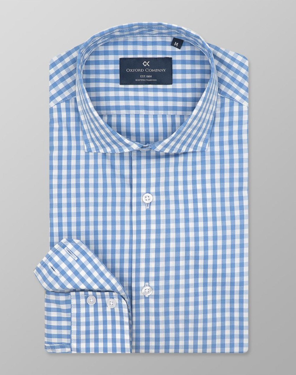 Oxford Company Romeo Slim Fit Πουκαμισο Ανδρας Ρουχα Πουκαμισα Lightblue Βαμβακι M137 Rz21.01 01 - Koolfly
