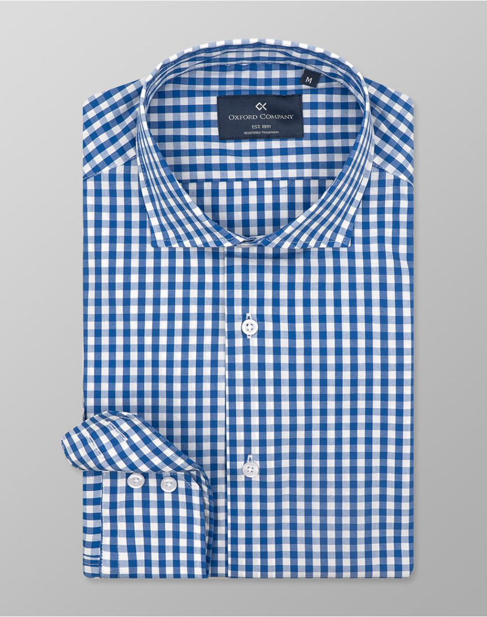 Oxford Company Romeo Slim Fit Πουκαμισο Ανδρας Ρουχα Πουκαμισα Blue Βαμβακι M137 Rz21.02 02 - Koolfly