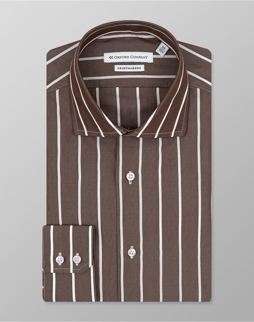 Oxford Company Club Slim Fit Πουκαμισο Ανδρας Ρουχα Πουκαμισα Brown Συνθετικο M328Nrz21.01 01