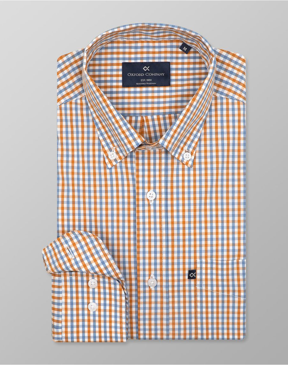Oxford Company Button Down Πουκαμισο Ανδρας Ρουχα Πουκαμισα Multi Βαμβακι,Με Ελασταν M135 Bz10.01 01 - Koolfly
