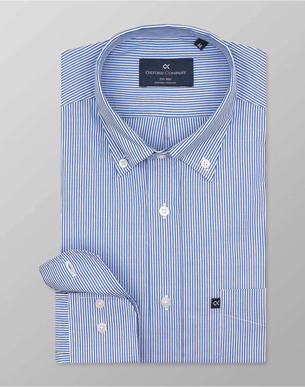Oxford Company Button Down Πουκαμισο Ανδρας Ρουχα Πουκαμισα Skyblue Βαμβακι M125 Bz10.01 01