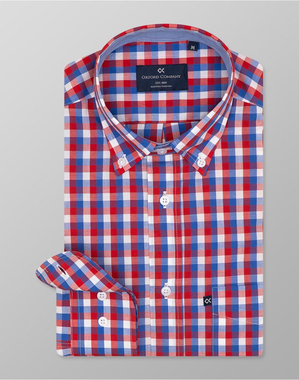 Oxford Company Button Down Bambaki Πουκαμισο Ανδρας Ρουχα Πουκαμισα Multi Βαμβακι F132 Bz10.01 01