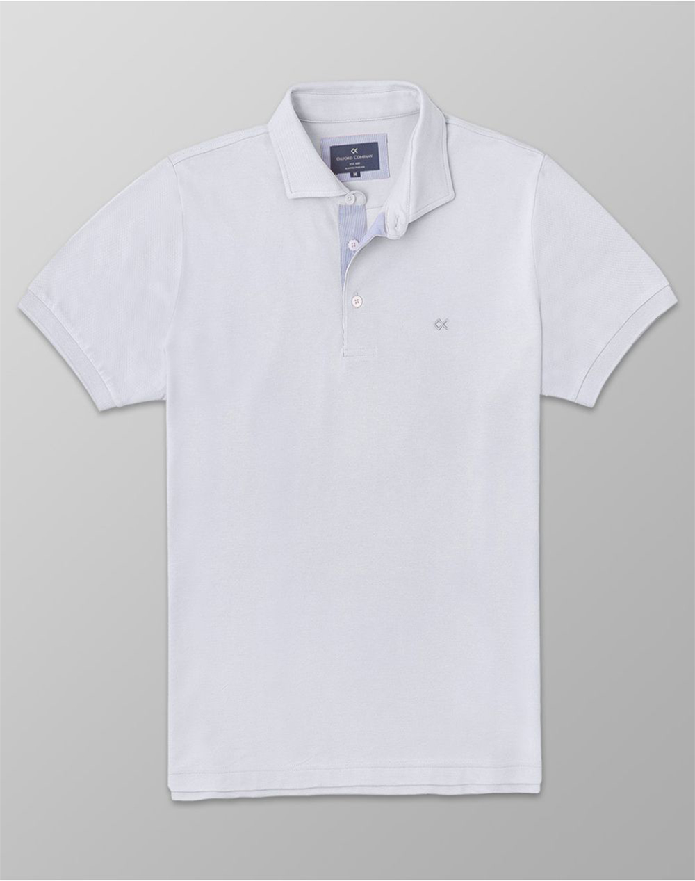 Oxford Company Polo Km Βαμβακι Μπλουζα Ανδρας Ρουχα Μπλουζες Polo Lightgray Βαμβακι P515 Pz00.12 12
