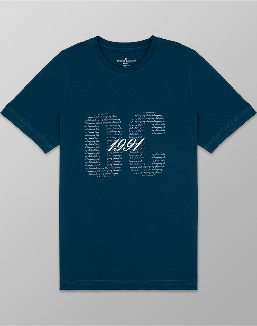 Oxford Company College Km Βαμβακι Μπλουζα Ανδρας Ρουχα Μπλουζες T Shirt Petrol Βαμβακι K503 Mz20.05 05