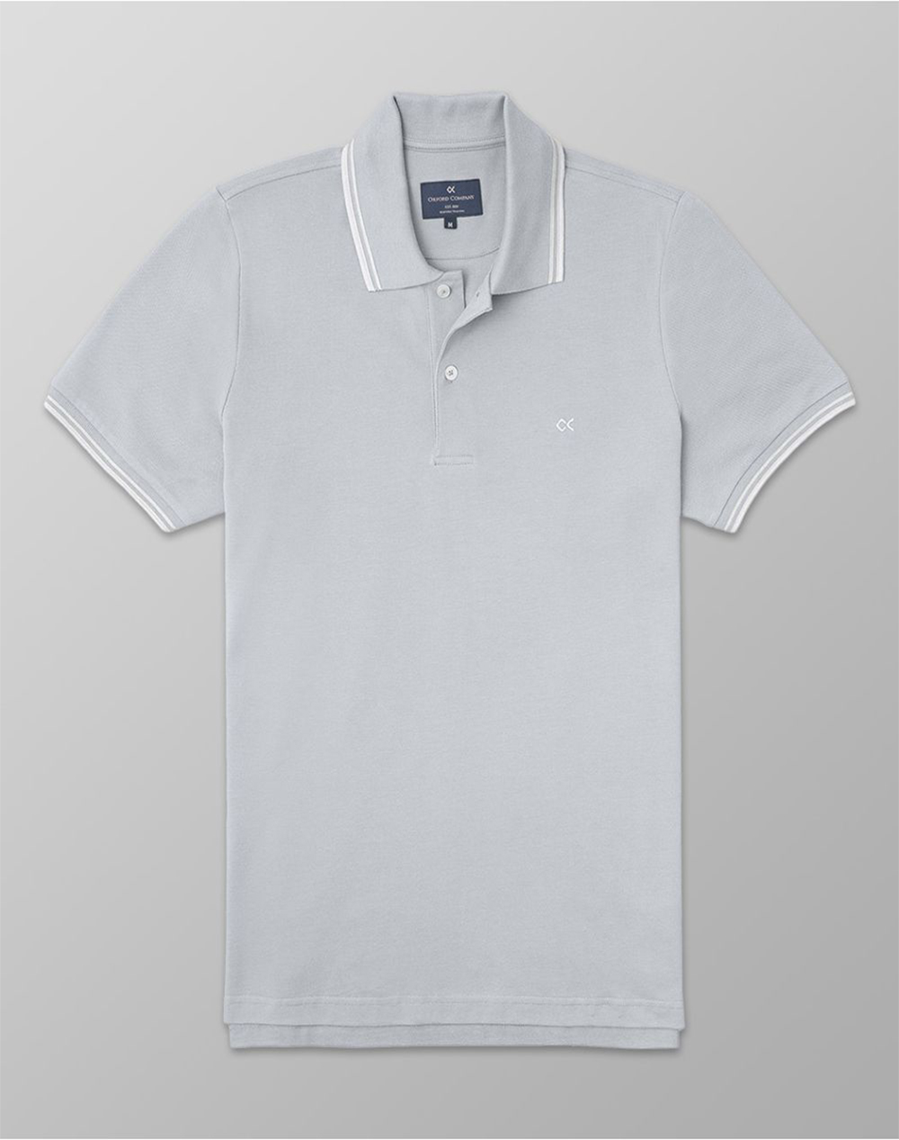 Oxford Company Polo Km Μπλουζα Ανδρας Ρουχα Μπλουζες Polo Lightgray Βαμβακι P514 Pz00.12 12