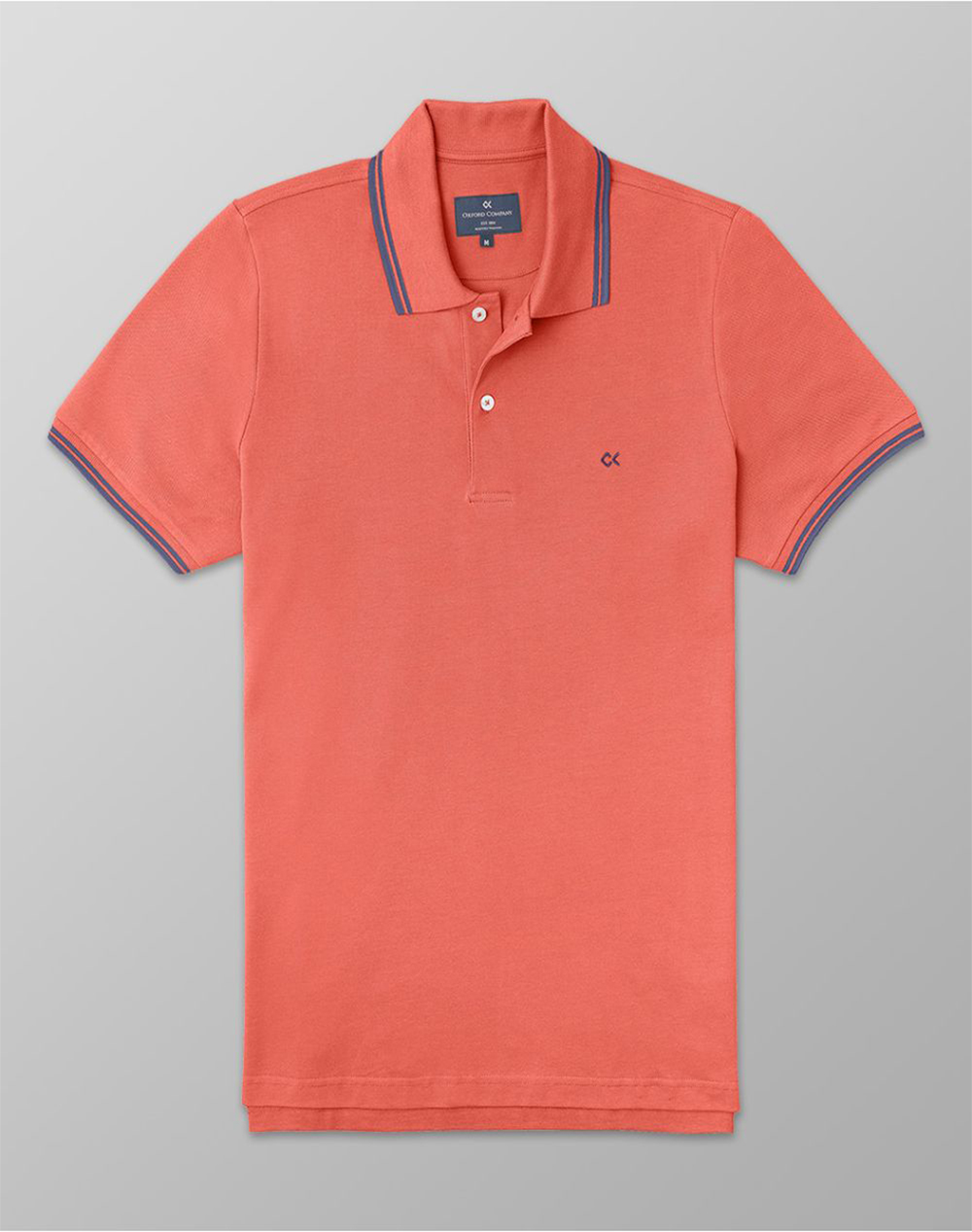 Oxford Company Polo Km Μπλουζα Ανδρας Ρουχα Μπλουζες Polo Orangered Βαμβακι P514 Pz00.32 32