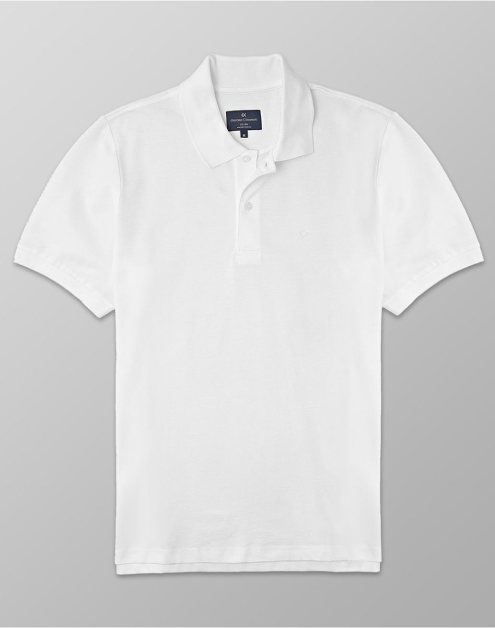 Oxford Company Polo Km Μπλουζα Ανδρας Ρουχα Μπλουζες Polo White Βαμβακι P512 Pz00.01 01