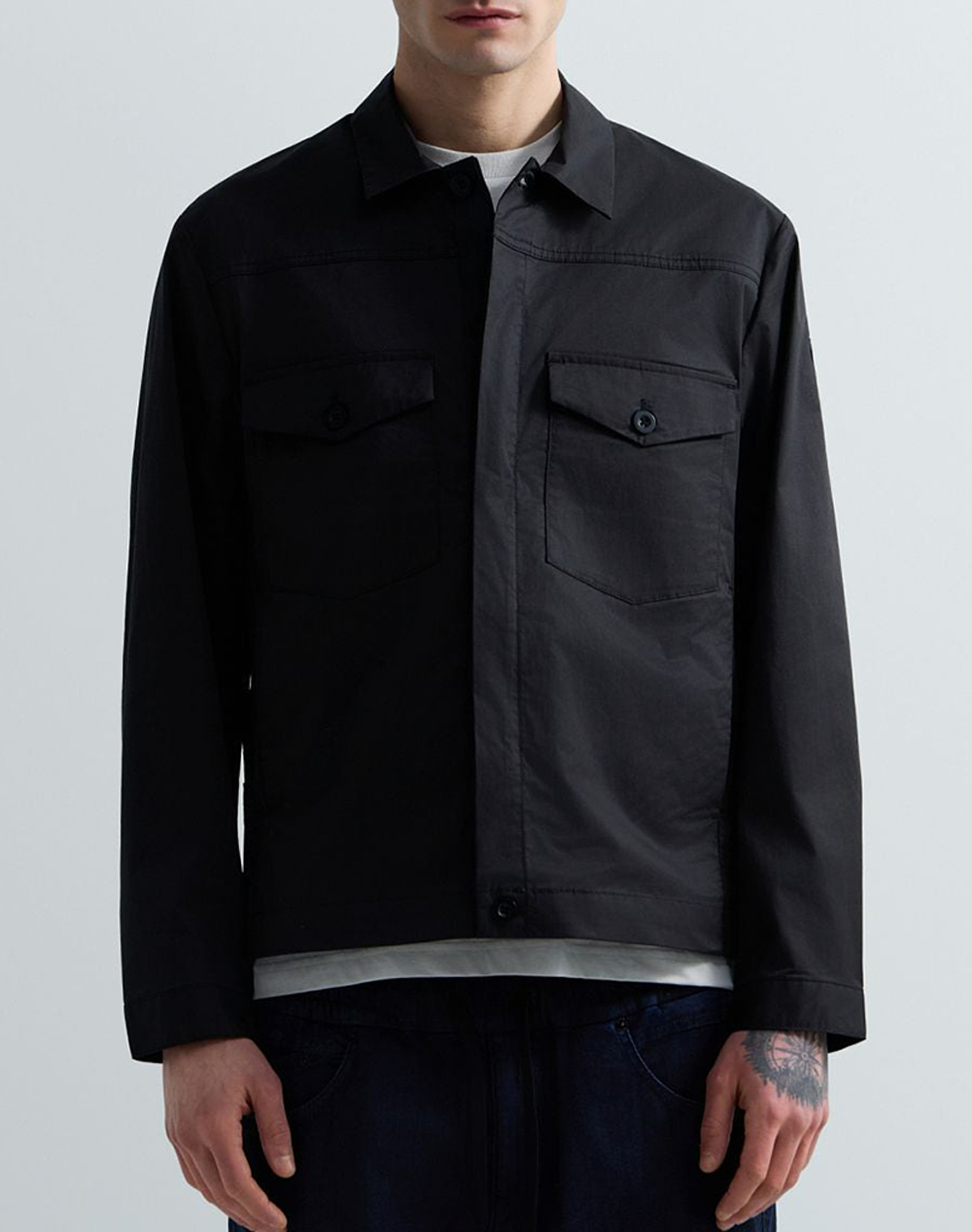 Replay Μπουφαν Ανδρας Ρουχα Πουκαμισα Black Βαμβακιμε Ελασταν M8526 .000.85122 098