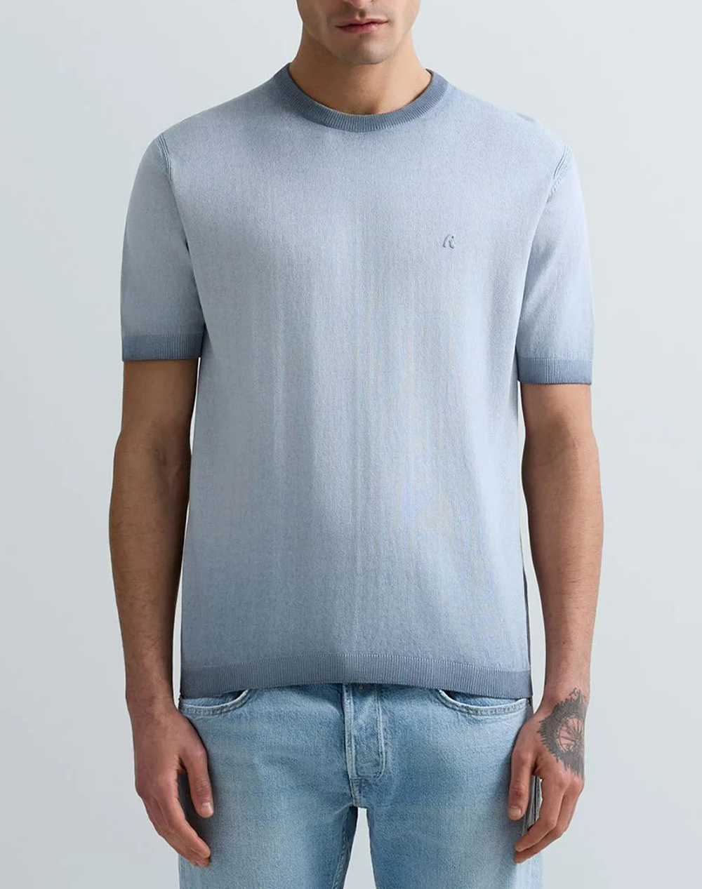 Replay Πλεκτο Ανδρας Ρουχα Μπλουζες Πλεκτα Rafblue Βαμβακι Uk4718.000.G20785A 211