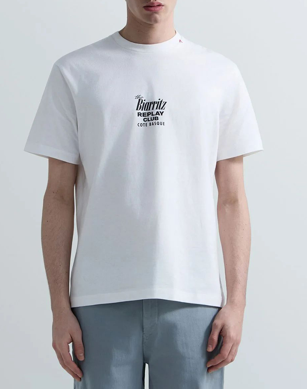 Replay Μακω Ανδρας Ρουχα Μπλουζες T Shirt White Βαμβακι M3374 .000.23608P 011