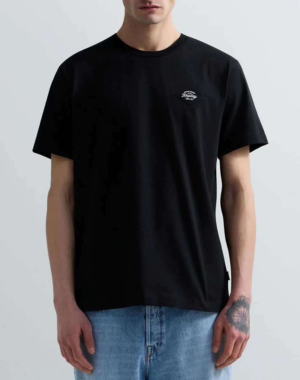 Replay Μακω Ανδρας Ρουχα Μπλουζες T Shirt Black Βαμβακι M3368 .000.23732P 098