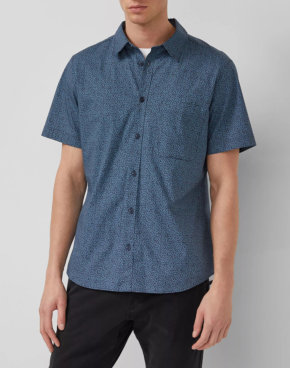 S.Oliver Πουκάμισο Ανδρας Ρουχα Πουκαμισα Blue Βαμβακιμε Ελασταν So2173467 59A0