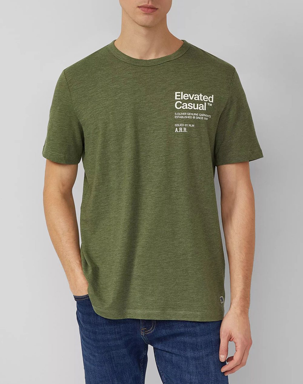 S.Oliver Μπλούζα Ανδρας Ρουχα Μπλουζες T Shirt Khaki Βαμβακισυνθετικο So2169775 79D2