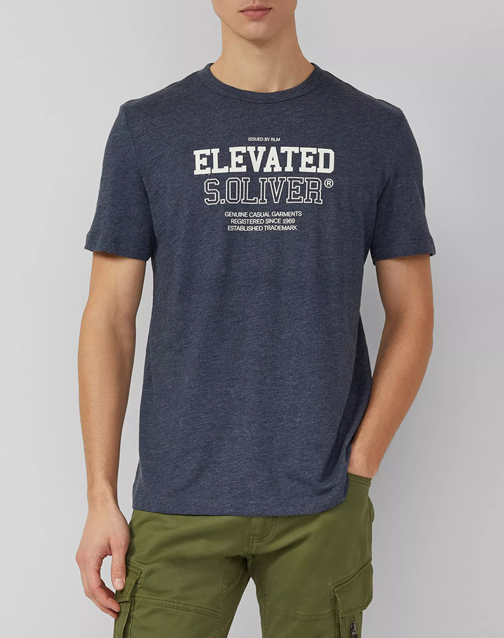 S.Oliver Μπλούζα Ανδρας Ρουχα Μπλουζες T Shirt Navyblue Βαμβακισυνθετικο So2169775 59D1