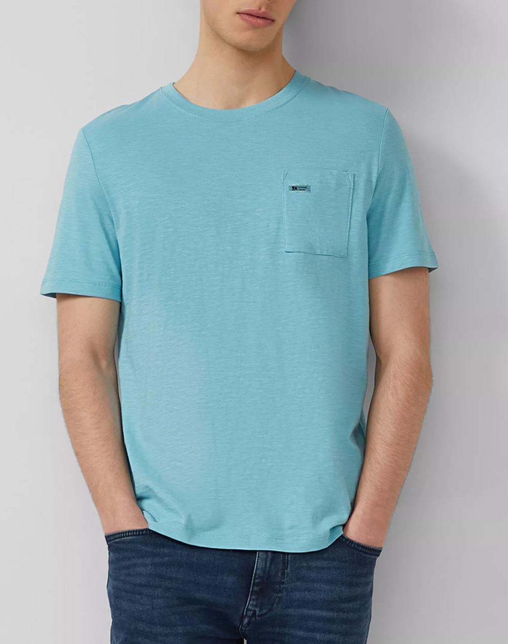 S.Oliver Μπλούζα Ανδρας Ρουχα Μπλουζες T Shirt Turquoise Βαμβακι So2172372 6603
