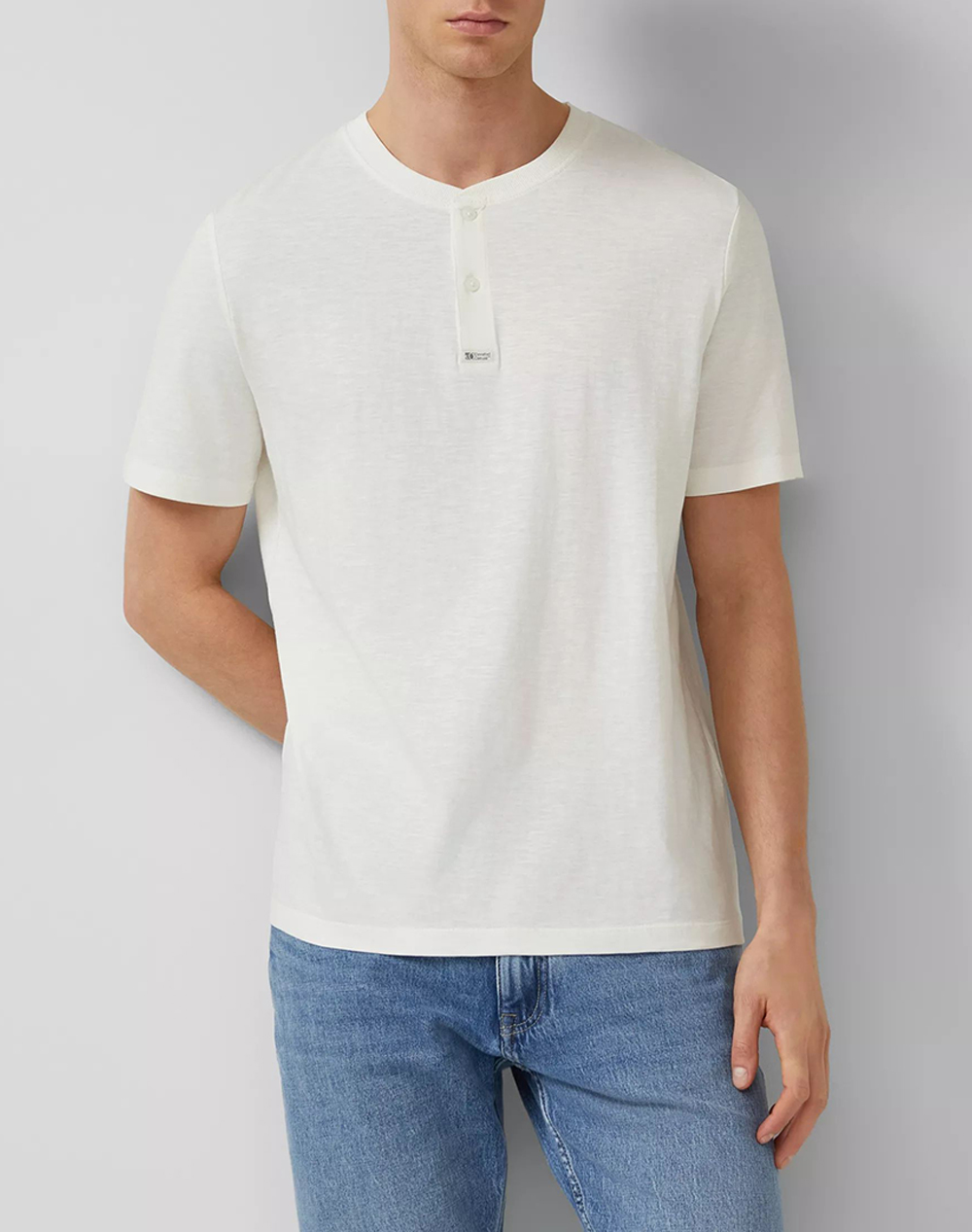 S.Oliver Μπλούζα Ανδρας Ρουχα Μπλουζες T Shirt Offwhite Βαμβακι So2172371 0200