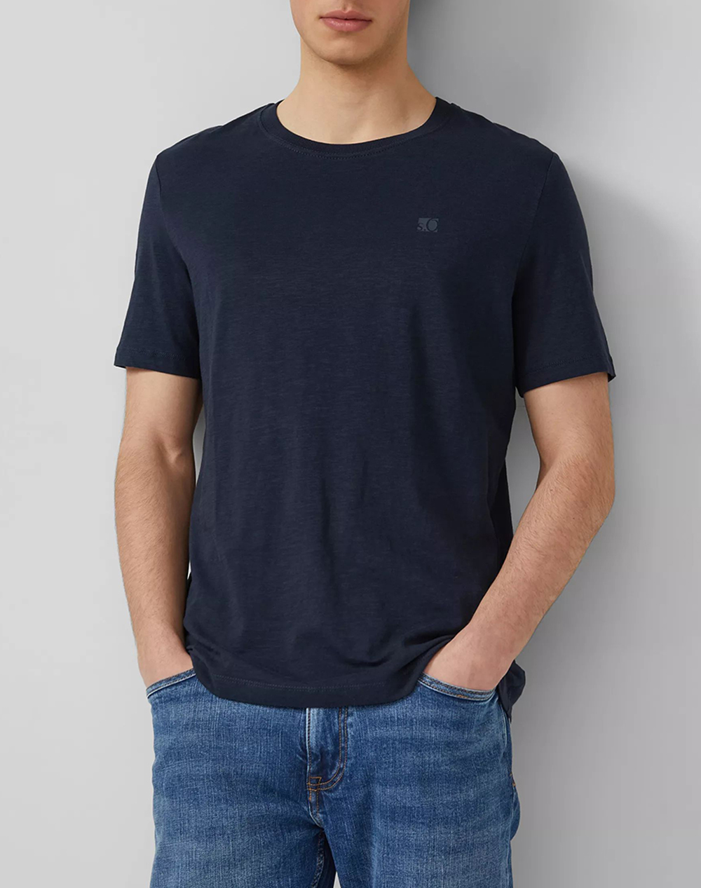 S.Oliver Μπλούζα Ανδρας Ρουχα Μπλουζες T Shirt Navyblue Βαμβακι So2175634 5978