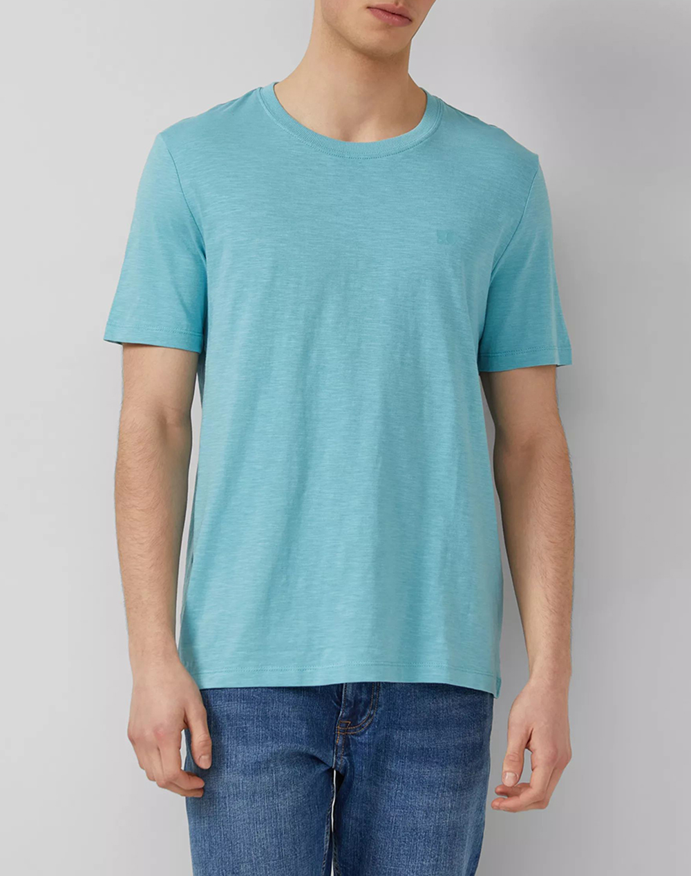 S.Oliver Μπλούζα Ανδρας Ρουχα Μπλουζες T Shirt Turquoise Βαμβακι So2175634 6603