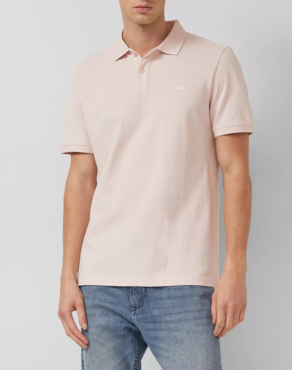 S.Oliver Πόλο Μπλούζα Ανδρας Ρουχα Μπλουζες Polo Lightpink Βαμβακι So2138262 4242
