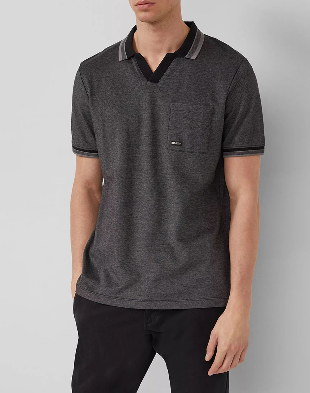 S.Oliver Πόλο Μπλούζα Ανδρας Ρουχα Μπλουζες Polo Darkgray Βαμβακι So2172374 99W2