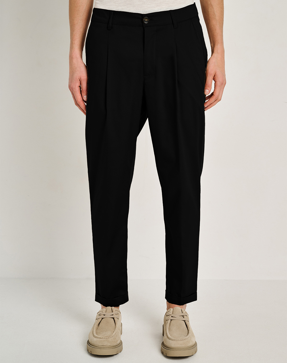 Staff Davide Man Pant Co El Ανδρας Ρουχα Παντελονια Chinos Black Βαμβακιμε Ελασταν 60 114.055 Ν0090