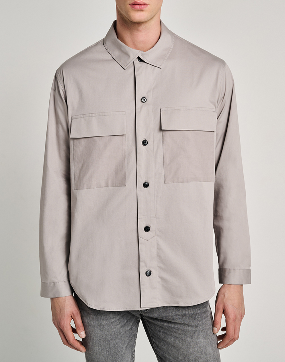 Staff Soul Man Overshirt Co Ea Ανδρας Ρουχα Πουκαμισα Gray Βαμβακιμε Ελασταν 61 101.055 Ν9947