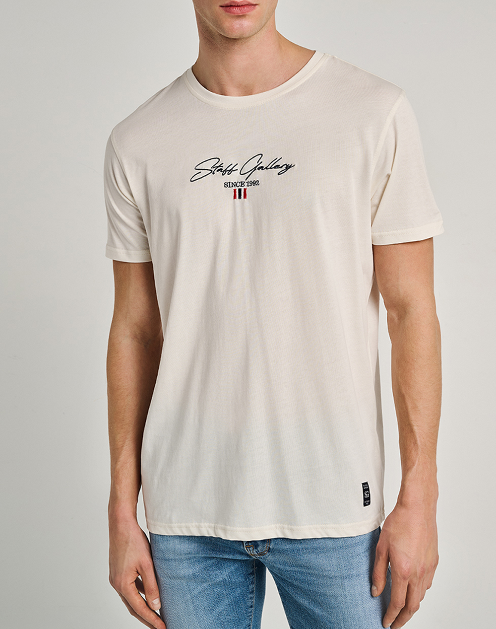 Staff Marco Man T Shirt Co Ανδρας Ρουχα Μπλουζες T Shirt Offwhite Βαμβακι 64 013.055 Ν0024