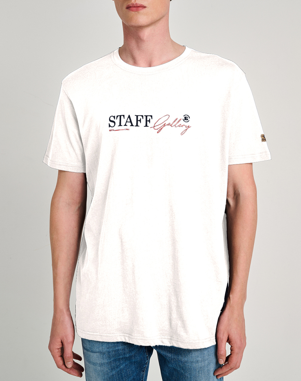 Staff Ken Man T Shirt Co Ανδρας Ρουχα Μπλουζες T Shirt Offwhite Βαμβακι 64 009.055 Ν0024