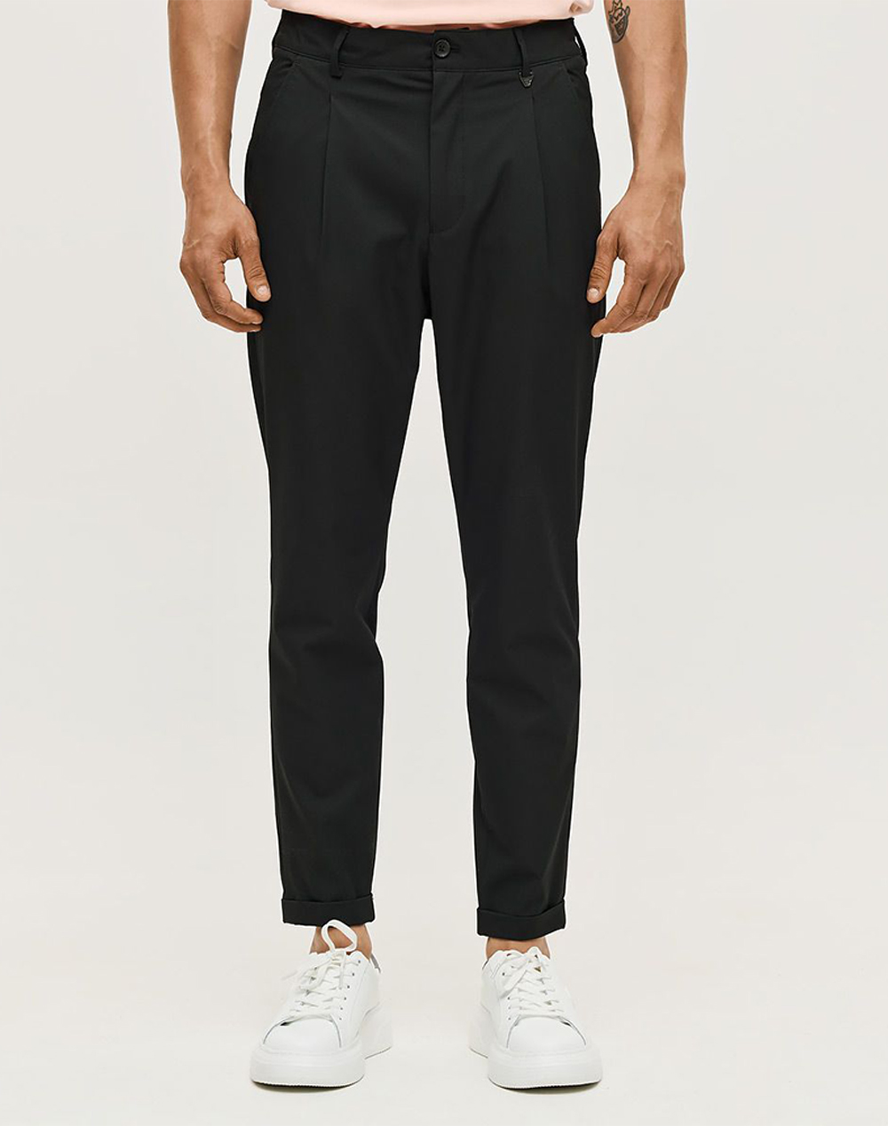 Brokers Ανδρικο Παντελονι Συμμικτο Ανδρας Ρουχα Παντελονια Chinos Black Με Ελαστανσυνθετικο 25014842444 80