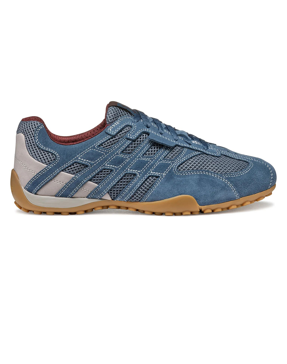 Geox U Snake Original A Sue+Mesh Ανδρας Παπουτσια Sneakers Skyblue Δερμασυνθετικουφασμα U55Mna02214C4348 C4348