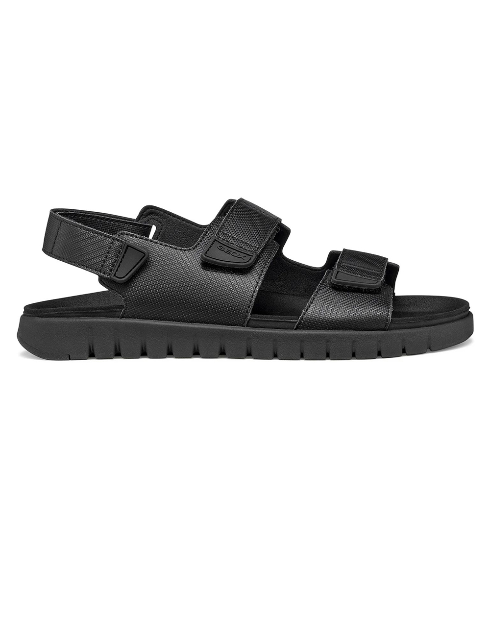 Geox U Flextride S Ανδρας Παπουτσια Πεδιλα Totalblack Δερμα U652Ja0009Bc9999 C9999
