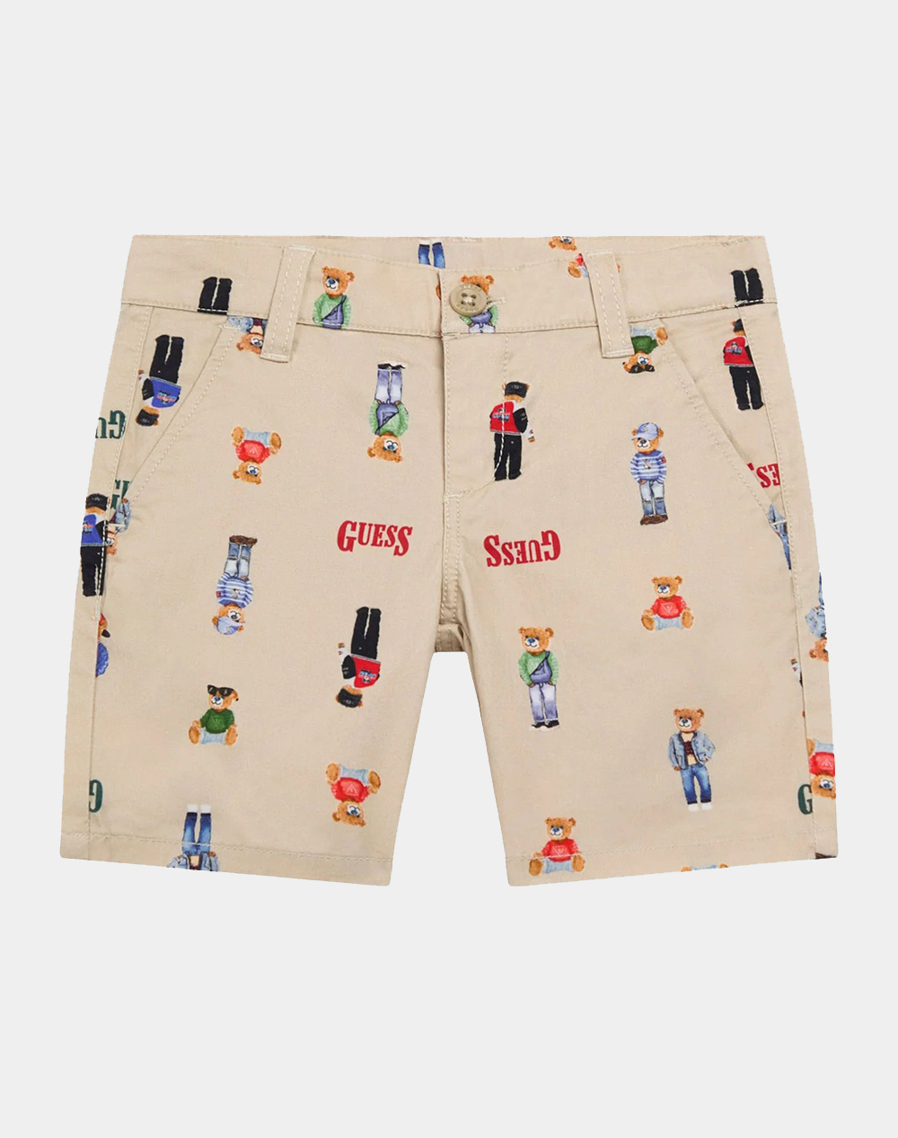 Guess Stretch Gabardine Short Σορτς Παιδικο Boy Παιδι Αγορι Ρουχα Σορτς | Βερμουδες Biege Βαμβακι N6Rd03Wfy91 Pm4Y Γιά Αγόρι