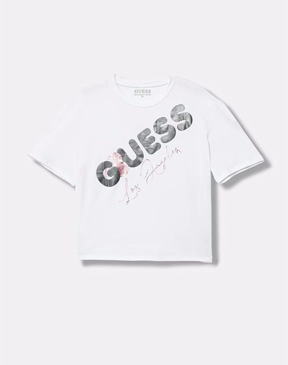 Guess Kids Midi Ss T Shirt Μπλουζα Παιδικο Girl Παιδι Κοριτσι Ρουχα Μπλουζες White Βαμβακι,Με Ελασταν J6ri00k6yw4 G011 - Koolfly