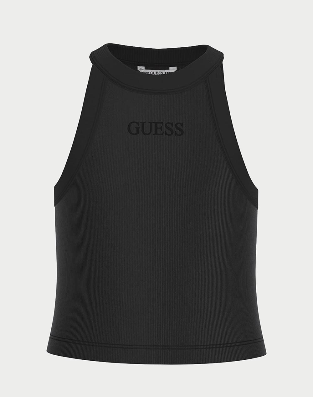Guess Gmt Dye Rib Crop Sl Top Μπλουζα Παιδικο Girl Παιδι Κοριτσι Ρουχα Μπλουζες Black Βαμβακι,Με Ελασταν J6ri35kbpz4 Jblk - Koolfly