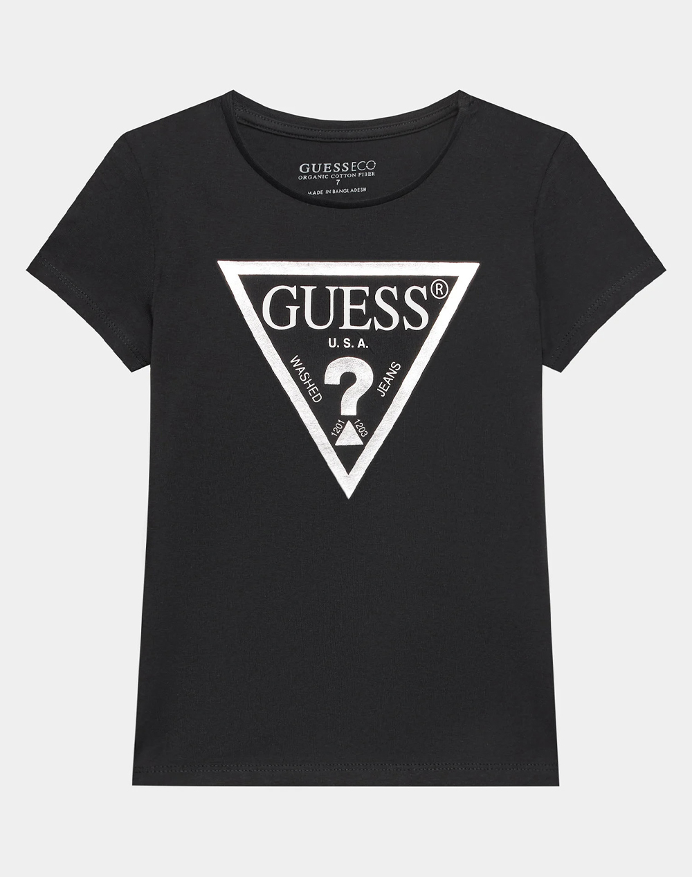 Guess Ss T Shirt_Core Μπλουζα Παιδικο Girl Παιδι Κοριτσι Ρουχα Μπλουζες Jetblack Βαμβακι J73I56K8Hm0 Jblk Για Κορίτσι