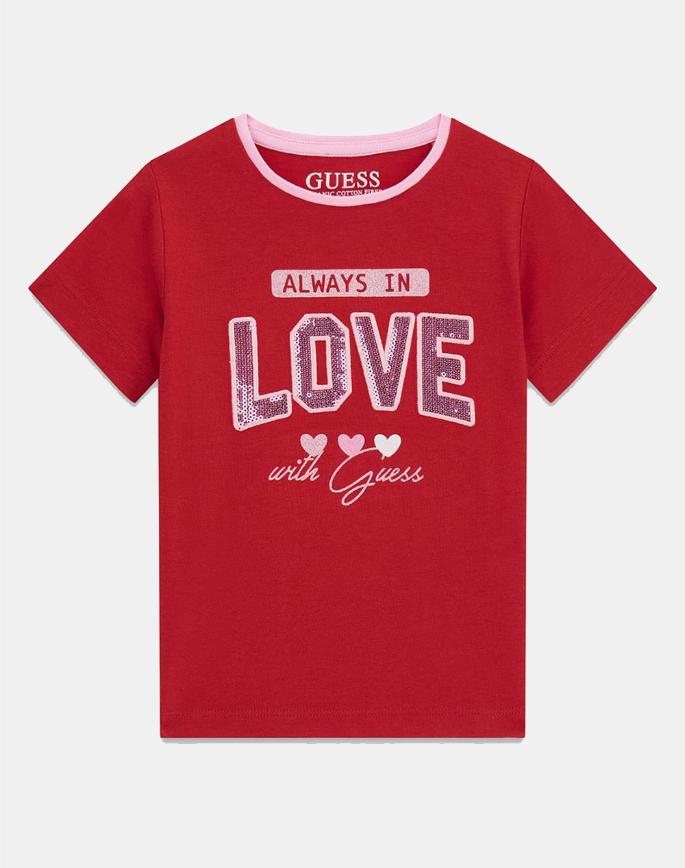 Guess Kids Ss T Shirt Μπλουζα Παιδικο Girl Παιδι Κοριτσι Ρουχα Μπλουζες Red Βαμβακι,Με Ελασταν K6ri11k6yw4 G532 - Koolfly