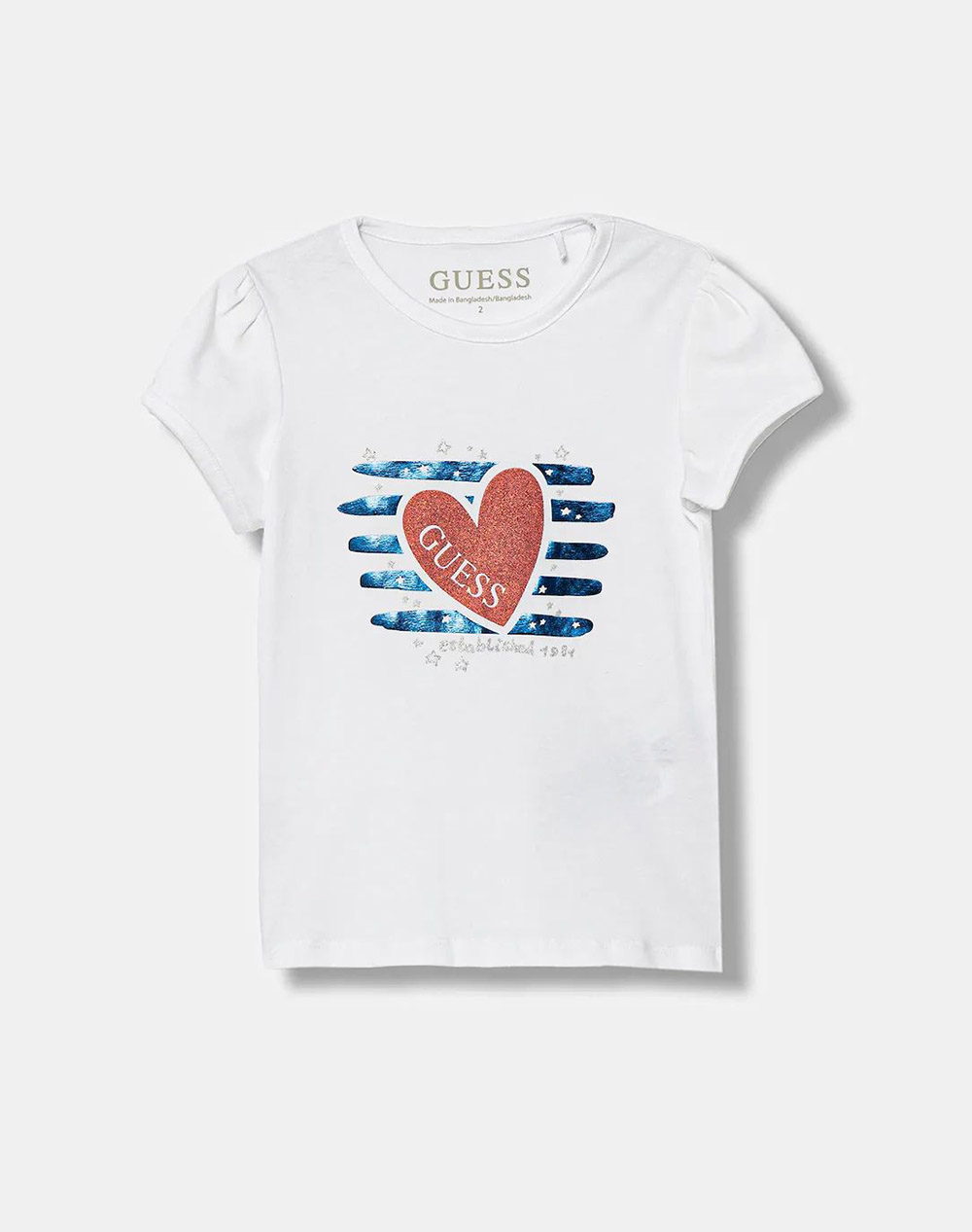 Guess Ss T Shirt Μπλουζα Παιδικο Girl Παιδι Κοριτσι Ρουχα Μπλουζες White Βαμβακι,Με Ελασταν K6ri15k6yw4 G011 - Koolfly