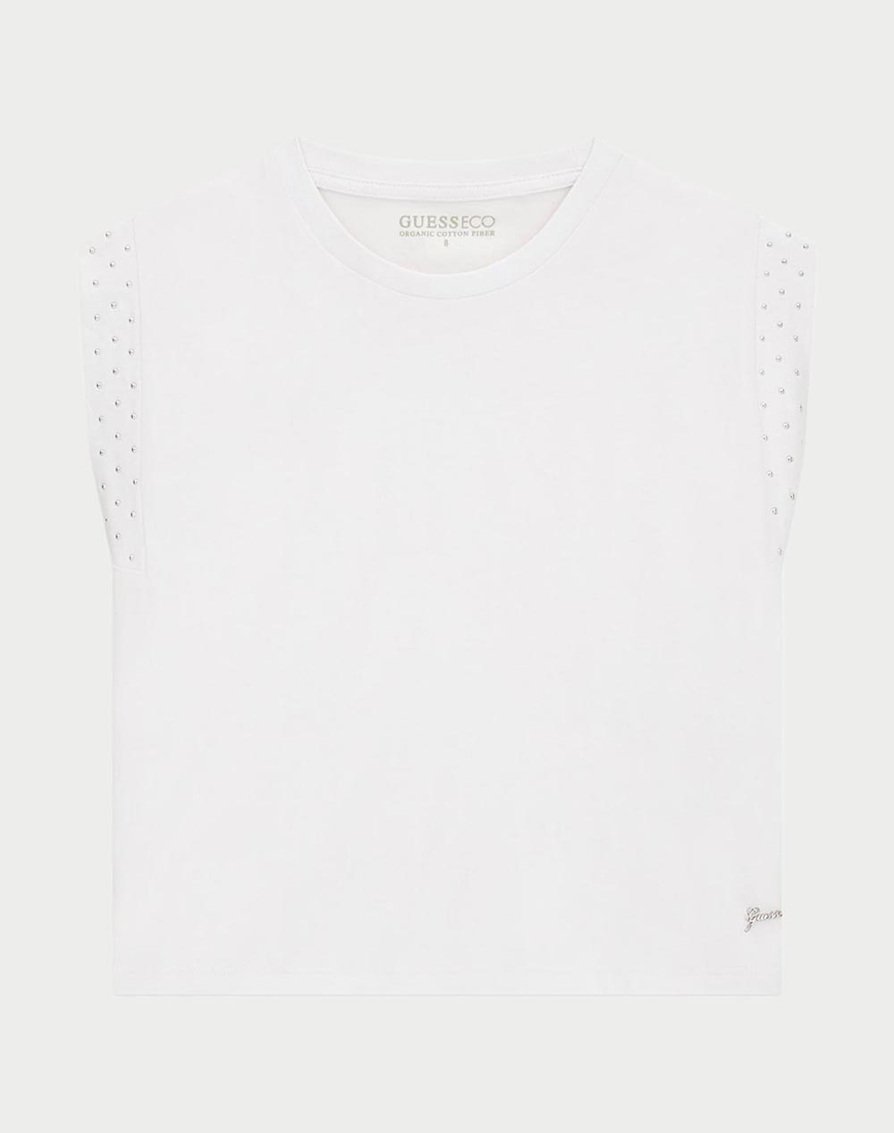 Guess Kids Sl T Shirt Μπλουζα Παιδικο Girl Παιδι Κοριτσι Ρουχα Μπλουζες White Βαμβακι J6Ri07K8Hm4 G011 Για Κορίτσι