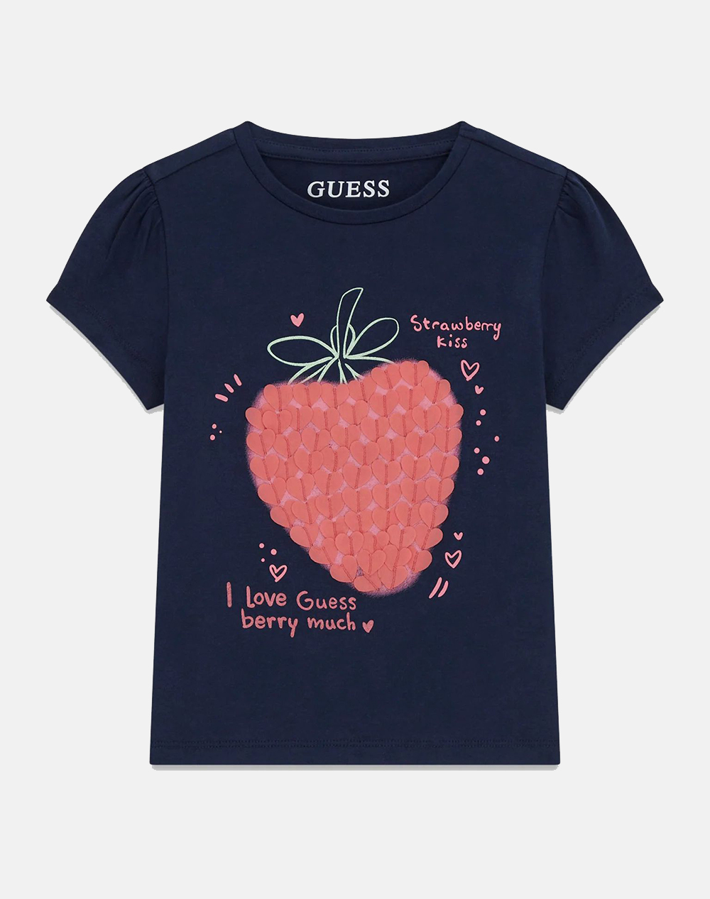 Guess Ss T Shirt Μπλουζα Παιδικο Girl Παιδι Κοριτσι Ρουχα Μπλουζες Darkblue Βαμβακιμε Ελασταν K6Gi07K6Yw4 G77G Για Κορίτσι