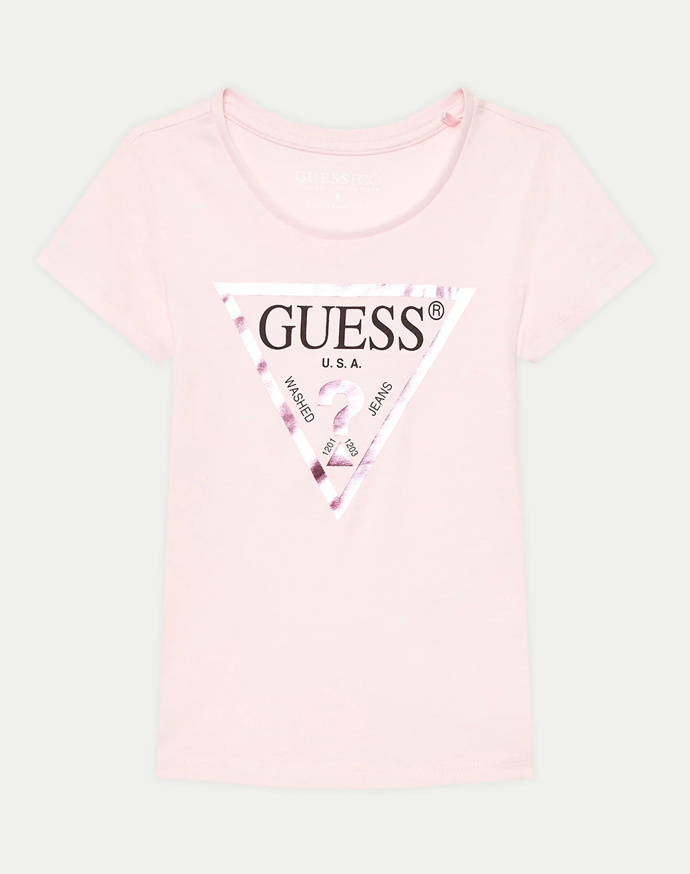 Guess Kids Ss T Shirt_Core Μπλουζα Παιδικο Girl Παιδι Κοριτσι Ρουχα Μπλουζες Lightpink Βαμβακι K73I56K8Hm0 G6K9 Για Κορίτσι