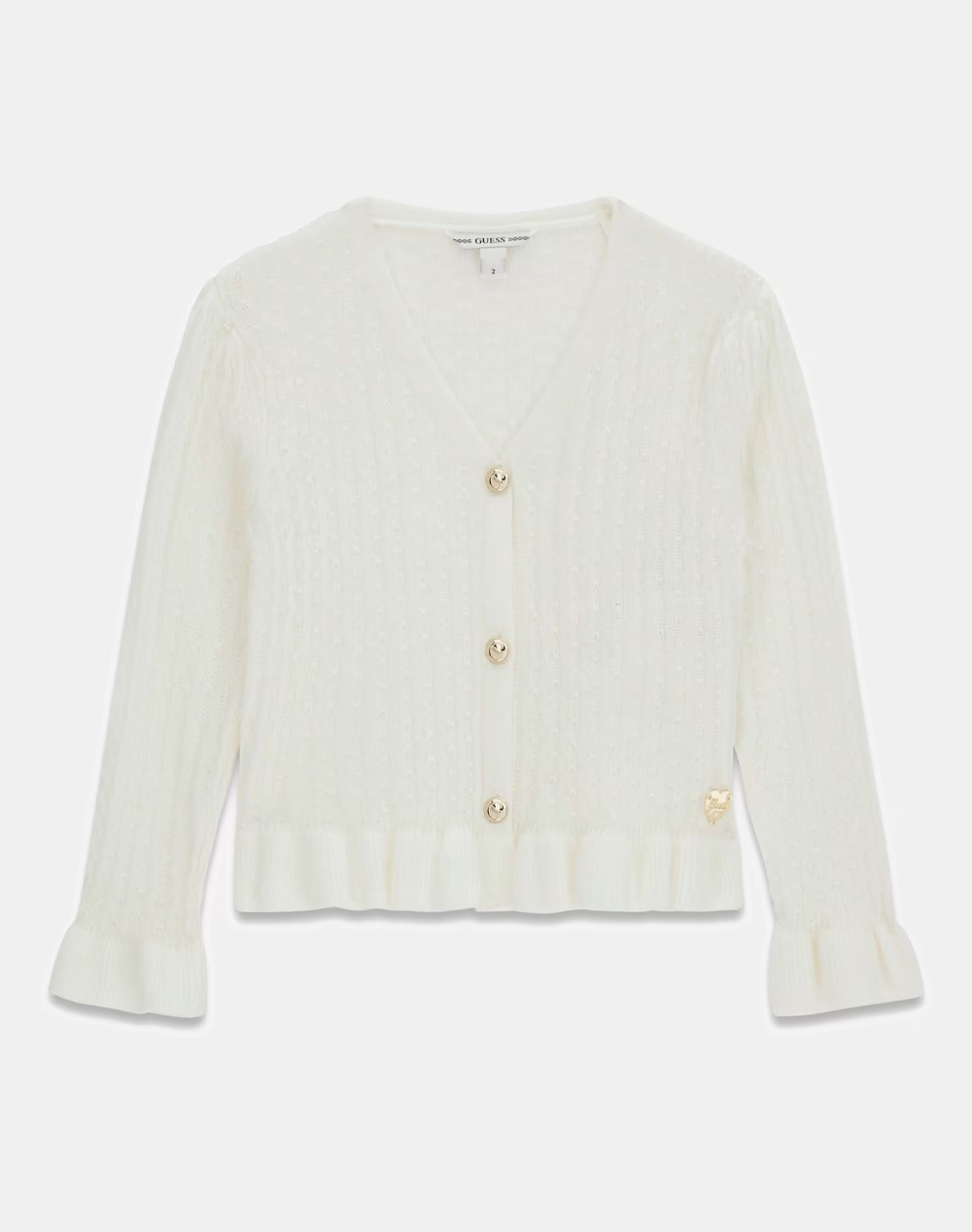 Guess Ls Cardigan Πλεκτο Παιδικο Girl Παιδι Κοριτσι Ρουχα Ζακετες White Μαλλισυνθετικο K6Rr03Z4530 G011 Για Κορίτσι