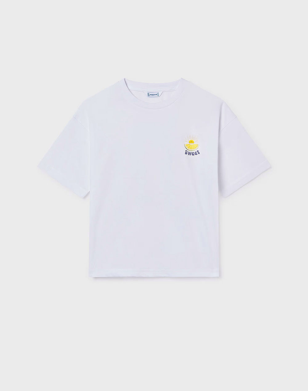 Mayoral Μπλουζα Κοντομανικη Σχεδιο Παιδι Κοριτσι Ρουχα Μπλουζες White Βαμβακι 06011 016 Για Κορίτσι