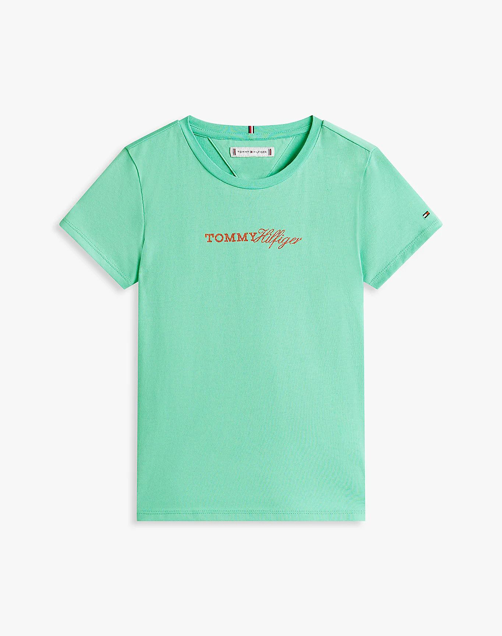 Tommy Hilfiger Tommy Script Tee Ss Παιδι Κοριτσι Ρουχα Μπλουζες Green Βαμβακι Kg0kg09123 2Y 7Y L5c - Koolfly