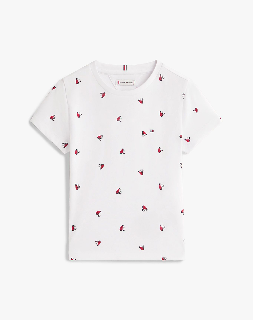 Tommy Hilfiger Lg Aop Heart Tee Ss Παιδι Κοριτσι Ρουχα Μπλουζες White Βαμβακισυνθετικο Kg0Kg09352 2Y 7Y Ybr Για Κορίτσι