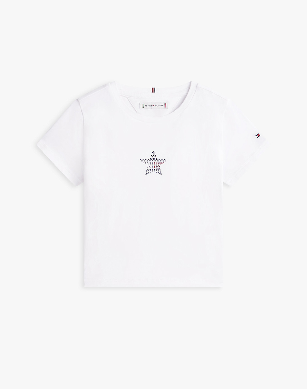 Tommy Hilfiger Star Flag Tee Ss Παιδι Κοριτσι Ρουχα Μπλουζες White Βαμβακιμε Ελασταν Kg0Kg09097 8Y 16Y Ybr Για Κορίτσι