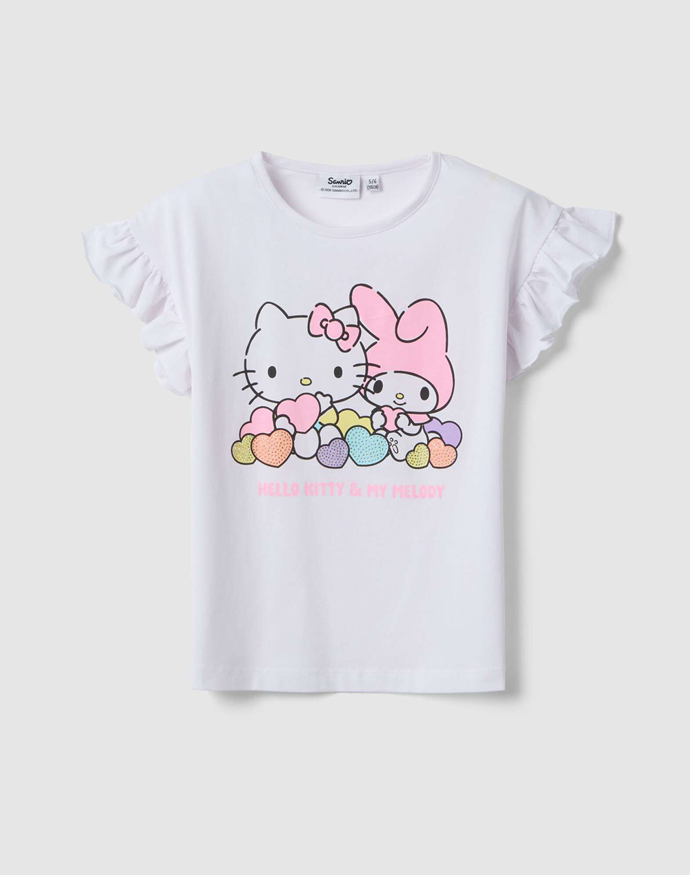 Ovs T Shirt Rufle Hk Melody Παιδι Κοριτσι Ρουχα Μπλουζες White Βαμβακιμε Ελασταν 2557092 Brilliant White Για Κορίτσι