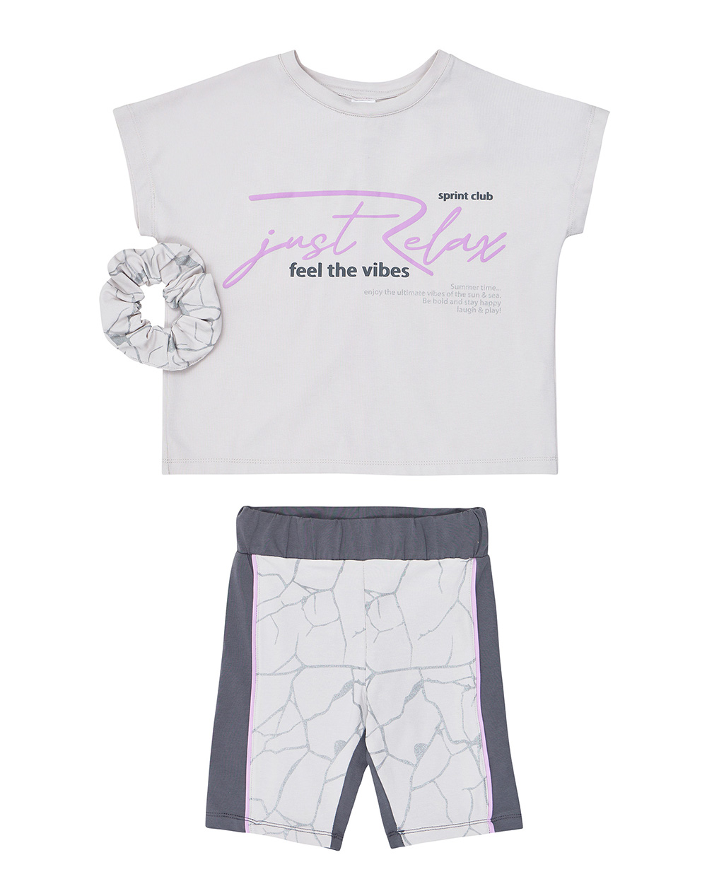 Sprint Set Junior Girl Παιδι Κοριτσι Αθλητικα Σετ Lightgray Βαμβακιμε Ελασταν 261 4018 202 Για Κορίτσι
