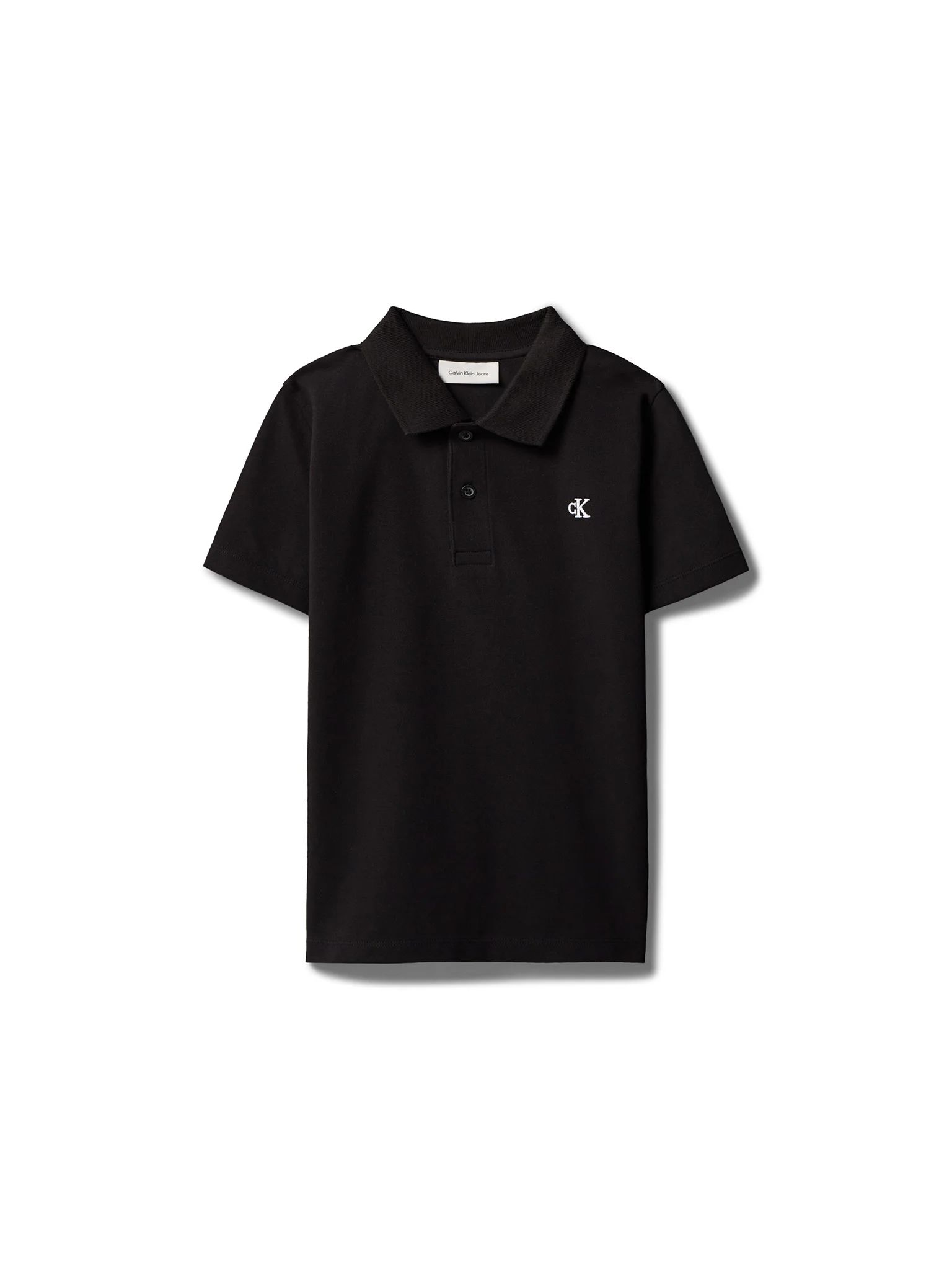 Calvin Klein Jeans Solid Polo Παιδι Αγορι Ρουχα Μπλουζες Black Βαμβακιμε Ελασταν Lvcksjb29B 8Y 16Y Beh Γιά Αγόρι