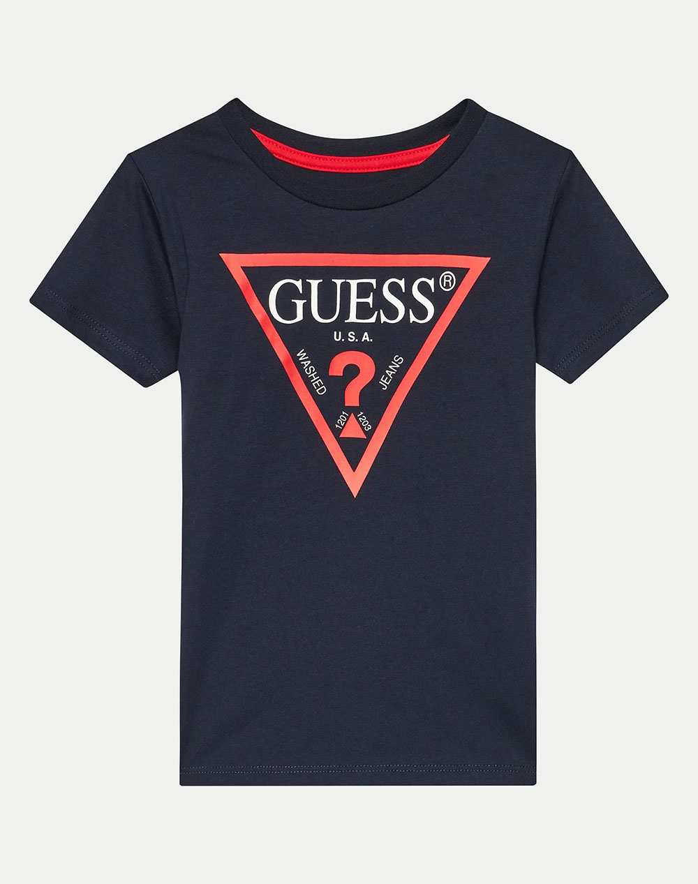 Guess Kids Ss T Shirt_Core Μπλουζα Παιδικο Boy Παιδι Αγορι Ρουχα Μπλουζες Darkblue Βαμβακι N73I55K8Hm0 G7V2 Γιά Αγόρι
